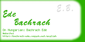 ede bachrach business card